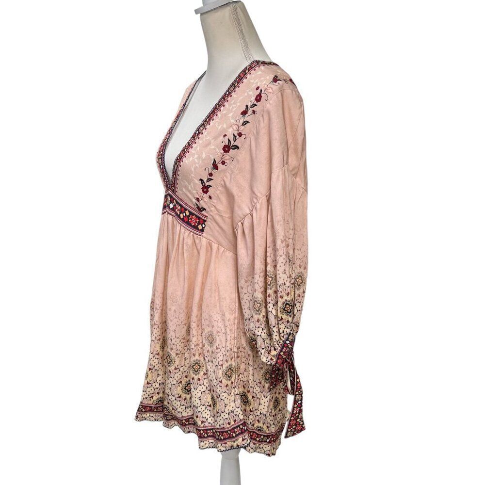 Agua Bendita NWT Alex Kezia Hand Made Mini Dress Pink Size Small - Picture 2 of 13